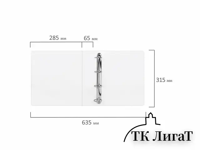 Папка ПАНОРАМА на 4 кольцах, ПРОЧНАЯ, картон/ПВХ, BRAUBERG "Office", БЕЛАЯ, 65 мм, до 400 листов, 271852
