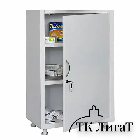 Шкаф медицинский 1-створчатый HILFE "МД 1 1760/SS" 1850х600х400 мм, белый, S26199204009