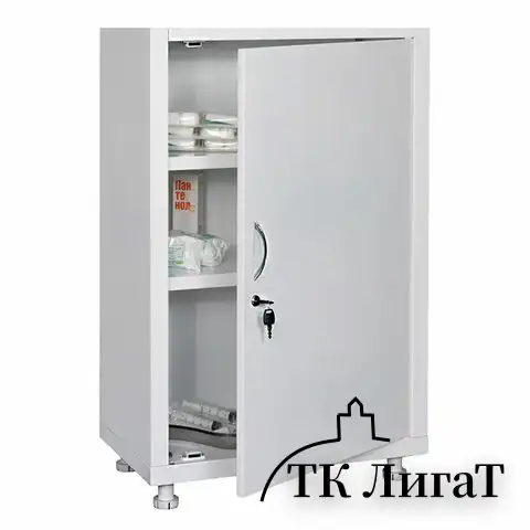 Шкаф медицинский 1-створчатый HILFE "МД 1 1760/SG" 1850х600х400 мм, стекло, белый, S26199204509