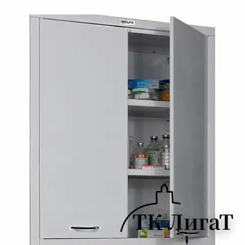 Шкаф медицинский 2-створчатый HILFE "МД 2 1780/SS" 1850х800х400 мм, белый, S26199205009