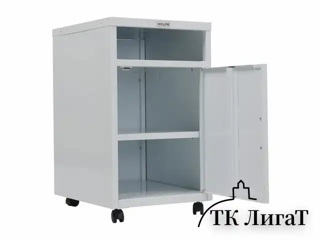 Тумба медицинская подкатная HILFE "МД ТП-3" 710х420х490 мм, с ящиком, цвет белый, S26199403309