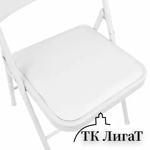 Стул складной BRABIX "Golf Plus CF-003 КОМФОРТ", белый каркас, кожзам белый, 532888