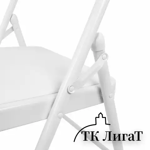 Стул складной BRABIX "Golf Plus CF-003 КОМФОРТ", белый каркас, кожзам белый, 532888