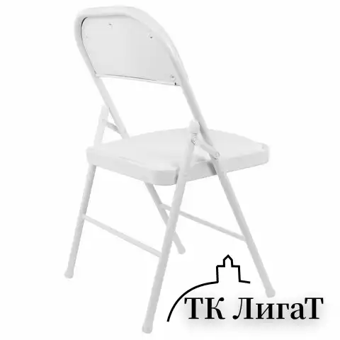 Стул складной BRABIX "Golf Plus CF-003 КОМФОРТ", белый каркас, кожзам белый, 532888