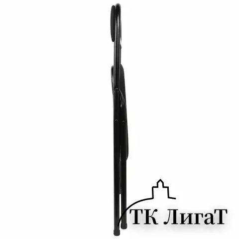 Стул складной BRABIX "Golf CF-007", чёрный каркас, чёрная ткань, 532892