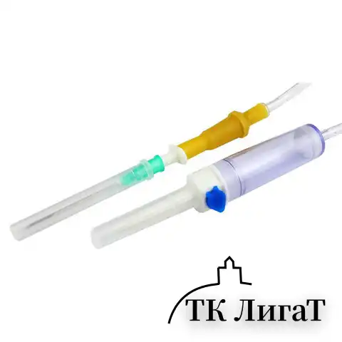 Система инфузионная для переливания SFM 0,80 х 40 - 21G, КОМПЛЕКТ 25 штук, пластиковый шип