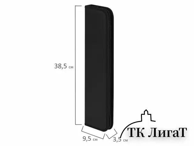 Пенал-тубус для кистей на молнии, кожзам, размер 380х90 мм, черный, ФК-3, 84031