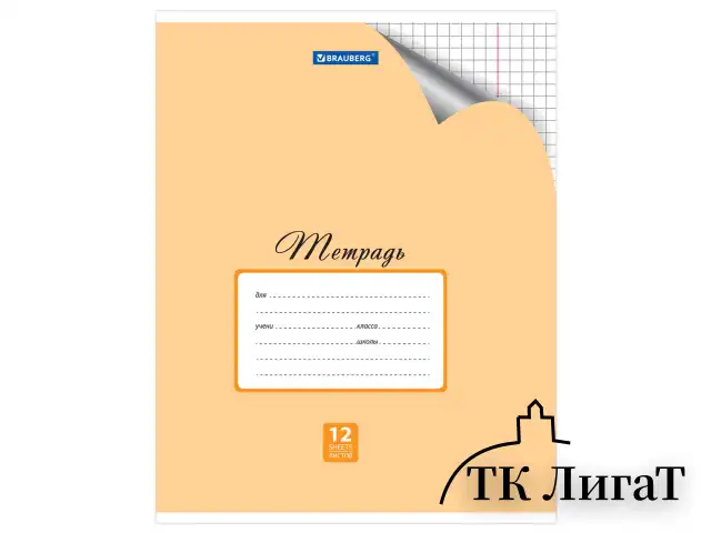 Тетрадь 12 л. BRAUBERG "ЭКО", клетка, обложка плотная мелованная бумага, ПАСТЕЛЬНАЯ С УГОЛКОМ, 104503