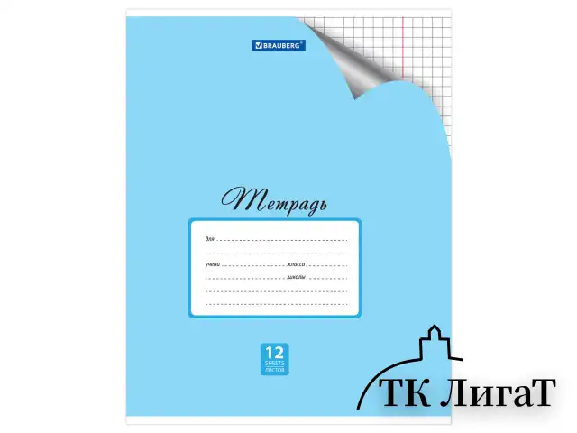 Тетрадь 12 л. BRAUBERG "ЭКО", клетка, обложка плотная мелованная бумага, ПАСТЕЛЬНАЯ С УГОЛКОМ, 104503