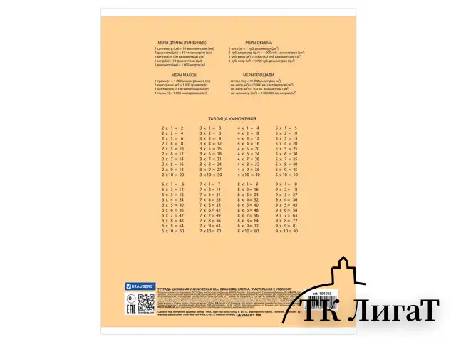 Тетрадь 12 л. BRAUBERG "ЭКО", клетка, обложка плотная мелованная бумага, ПАСТЕЛЬНАЯ С УГОЛКОМ, 104503