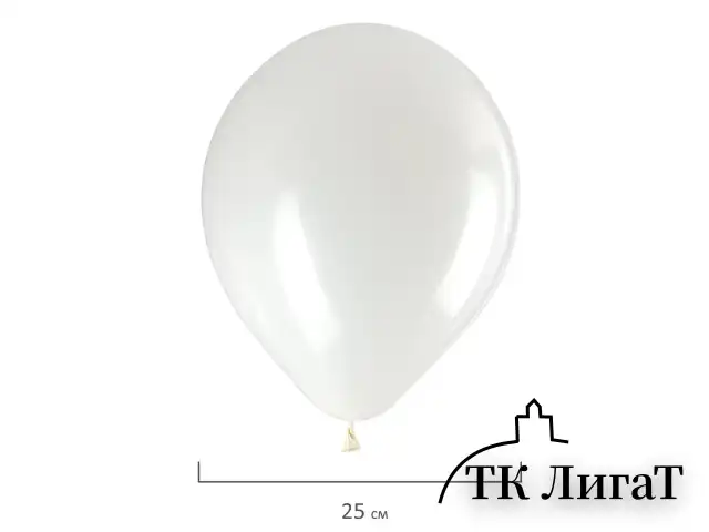 Шары воздушные ЗОЛОТАЯ СКАЗКА, 10" (25 см), КОМПЛЕКТ 50 штук, белые, пакет, 105000