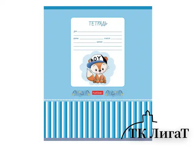 Тетрадь 12 л., HATBER, косая линия, обложка картон, "Мультяшки" (микс в спайке), 057242, 12Т5В6