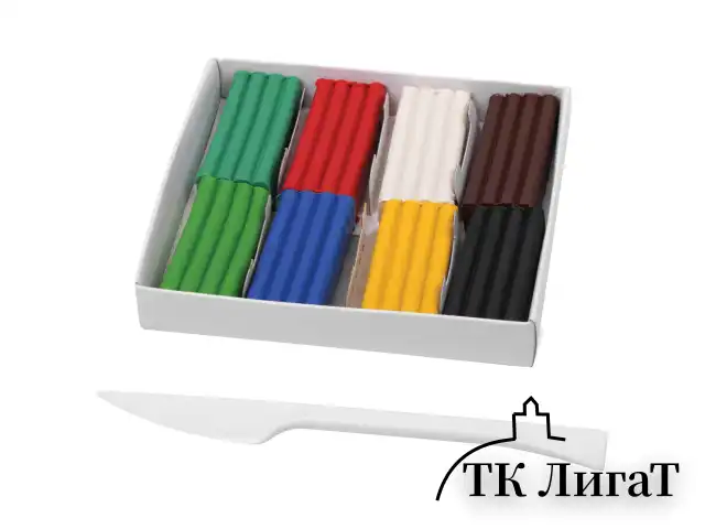 Пластилин классический ПИФАГОР ШКОЛЬНЫЙ, 8 цветов, 120 г, со стеком, 105433