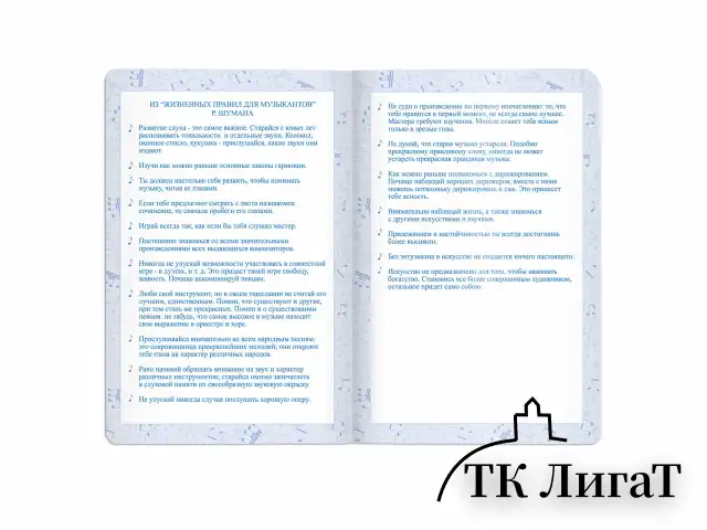 Дневник для музыкальной школы 140х210 мм, 48 л., обложка кожзам твердая, фольга, BRAUBERG, справочный материал, темно-синий, 105500