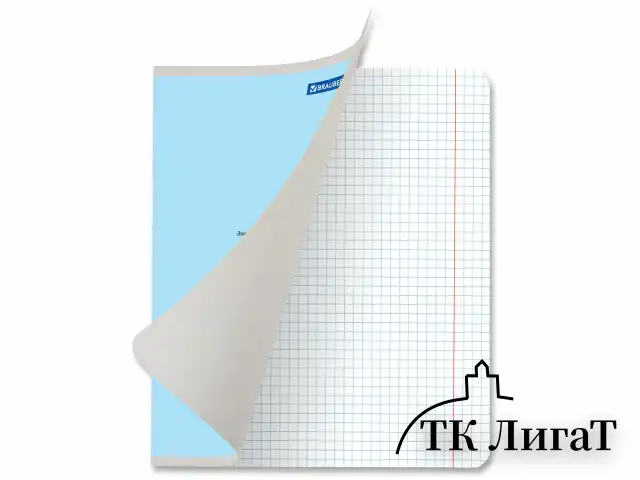 Тетрадь 12 л. BRAUBERG КЛАССИКА NEW клетка, обложка картон, СИНЯЯ, 105686