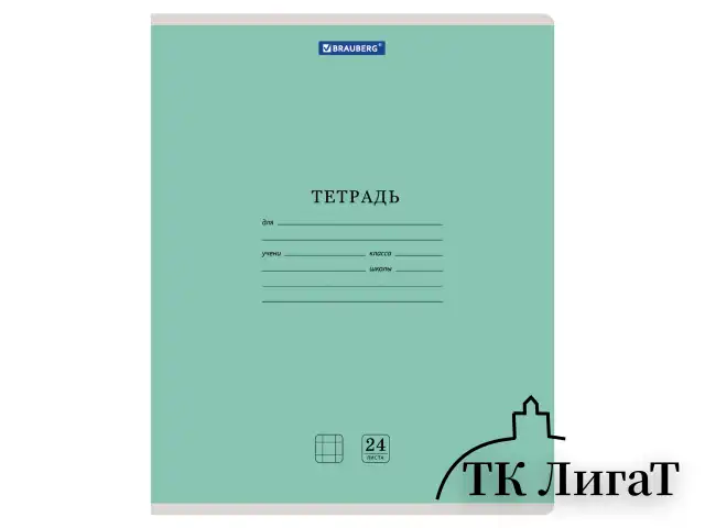 Тетрадь 24 л. BRAUBERG КЛАССИКА NEW клетка, обложка картон, АССОРТИ (5 видов), 105702