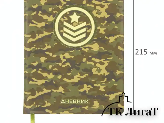 Дневник 1-11 класс 48 л., кожзам (твердая с поролоном), печать, аппликация, BRAUBERG, "КАМУФЛЯЖ", 105992