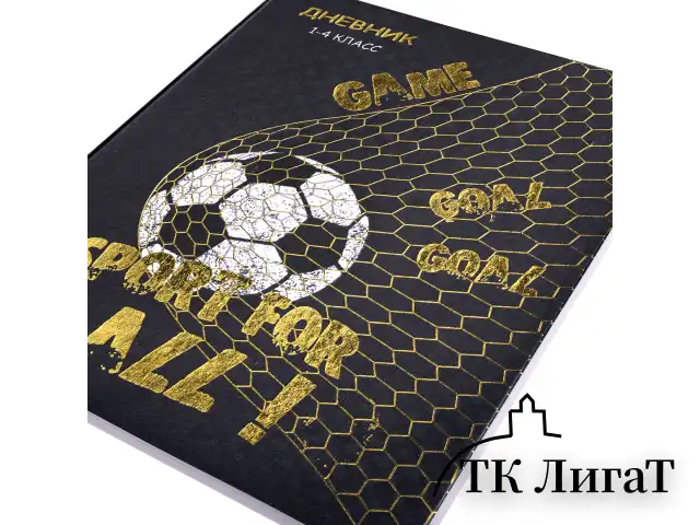 Дневник 1-4 класс 48 л., кожзам (гибкая), печать, фольга, ЮНЛАНДИЯ, "Football", 106159