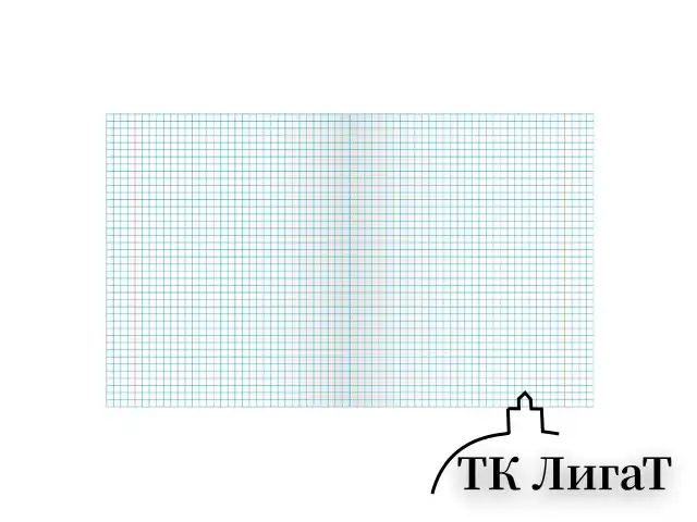 Тетрадь ЗЕЛЁНАЯ обложка 18 л., клетка с полями, офсет, "ПЗБМ", 19896