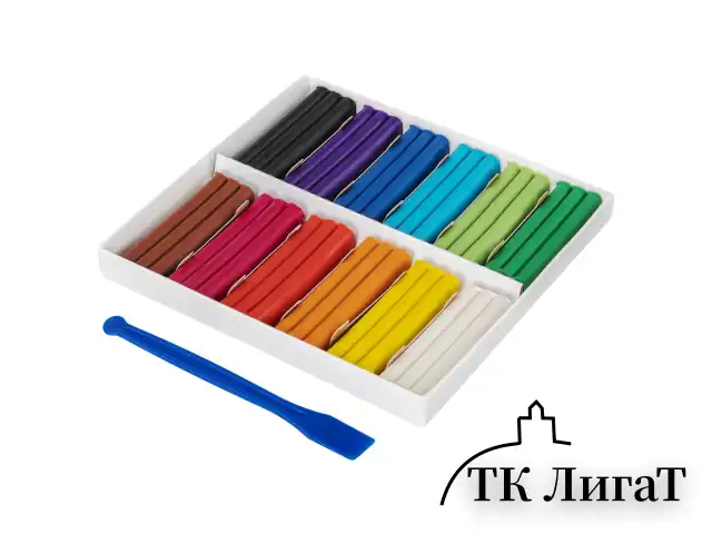 Пластилин мягкий восковой BRAUBERG KIDS, 12 цветов, 180 г, со стеком, 106495