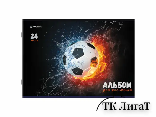 Альбом для рисования А4, 24 листа, скоба, обложка картон, BRAUBERG, 203х288 мм, "МИКС-1", 107106