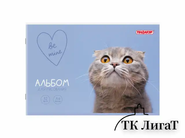Альбом для рисования А4, 32 листа, скоба, обложка офсет, ПИФАГОР, 203х288 мм, "МИКС-1", 107109