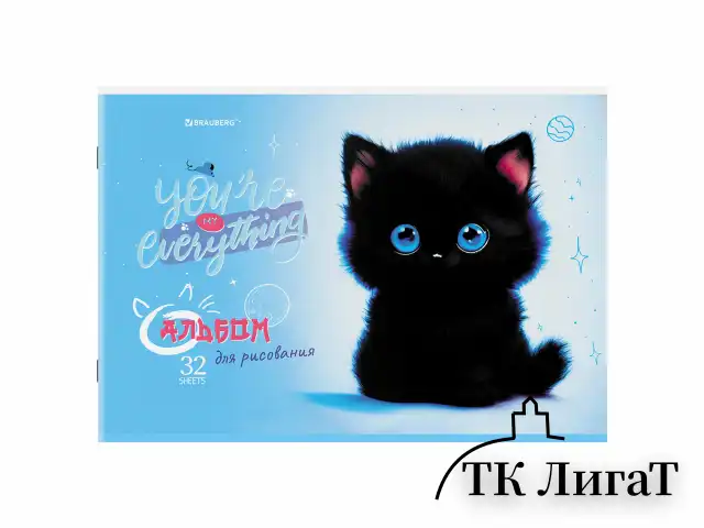 Альбом для рисования А4, 32 листа, скоба, обложка картон, BRAUBERG, 203х288 мм, "МИКС-1", 107111