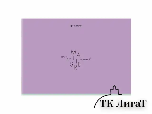 Альбом для рисования А4, 40 листов, скоба, обложка картон, BRAUBERG, 203х288 мм, "МИНИМАЛ" (4 вида), 107116
