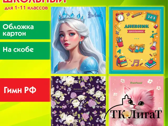 Дневник 1-11 класс 40 л., на скобе, ПИФАГОР, обложка картон, МИКС "Девочки", 107137