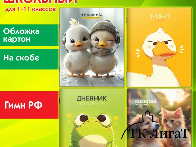 Дневник 1-11 класс 40 л., на скобе, ПИФАГОР, обложка картон, МИКС "Универсальный", 107139