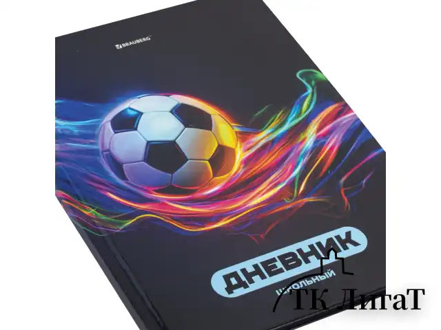 Дневник 1-4 класс 48 л., твердый, BRAUBERG, глянцевая ламинация, с подсказом, "Футбол", 107155