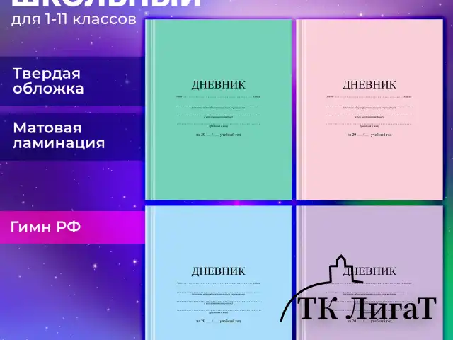 Дневник 1-11 класс 40 л., твердый, BRAUBERG, матовая ламинация, АССОРТИ, 107165