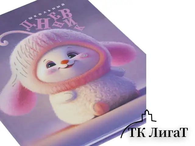 Дневник 1-11 класс 48 л., кожзам (твердая), печать, глиттер, ЮНЛАНДИЯ, "Пушистик", 107218