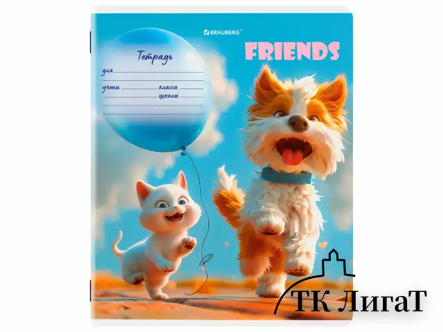 Тетрадь 12 л. BRAUBERG клетка, обложка картон, МИКС-4, 107276