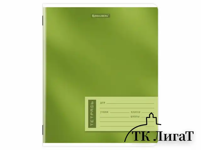 Тетрадь 18 л. BRAUBERG линия, обложка картон, ONE COLOUR, 107301