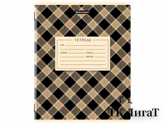 Тетрадь 24 л. BRAUBERG клетка, обложка картон, CLASSIC TEXTURE, 107306