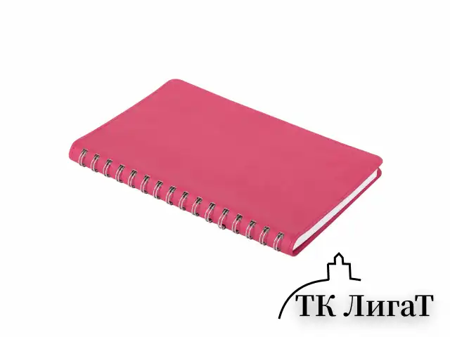 Тетрадь А5 (148x218 мм), BRAUBERG "Office PRO", гибкая, под кожу, гребень, 80 л., розовая, 111042