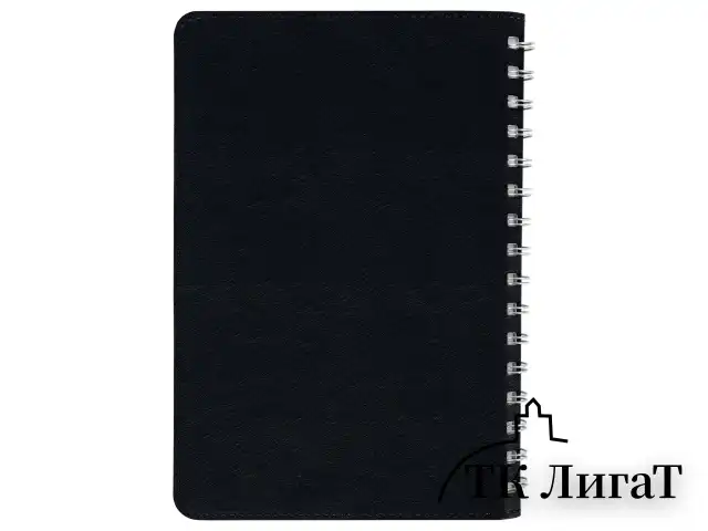 Тетрадь А5 (148x218 мм), BRAUBERG "Office PRO", гибкая, под кожу, гребень, 80 л., черная, 111046