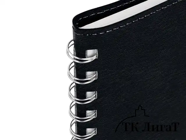Тетрадь А5 (148x218 мм), BRAUBERG "Office PRO", гибкая, под кожу, гребень, 80 л., черная, 111046