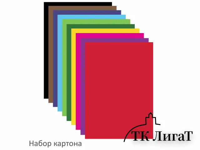 Набор цветного картона и бумаги А4, 10 листов, мелованный + 16 листов, 2-сторонняя газетная, ЮНЛАНДИЯ, "Слон", 111324