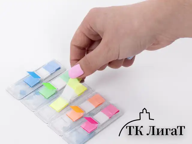 Закладки клейкие неоновые BRAUBERG, 45х12 мм, 125 штук (5 цветов х 25 листов), в пластиковых диспенсерах, 111356