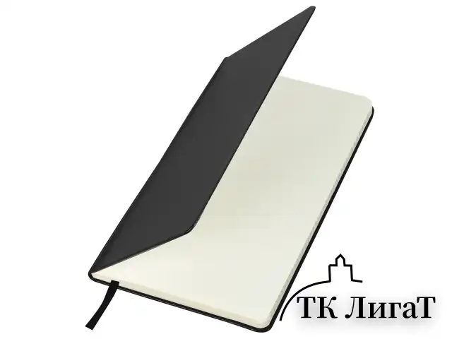 Блокнот А5 (148x218 мм), BRAUBERG "Metropolis Special", под кожу, 80 л., резинка, клетка, черный, 111577