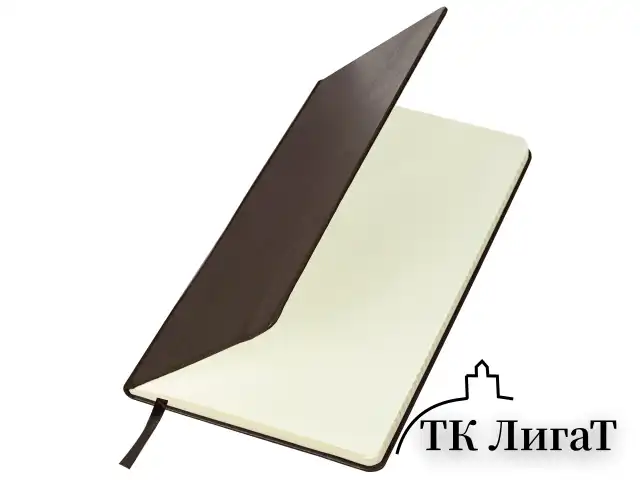 Блокнот А5 (148x218 мм), BRAUBERG "Metropolis", балакрон, 80 л., резинка, клетка, коричневый, 111586