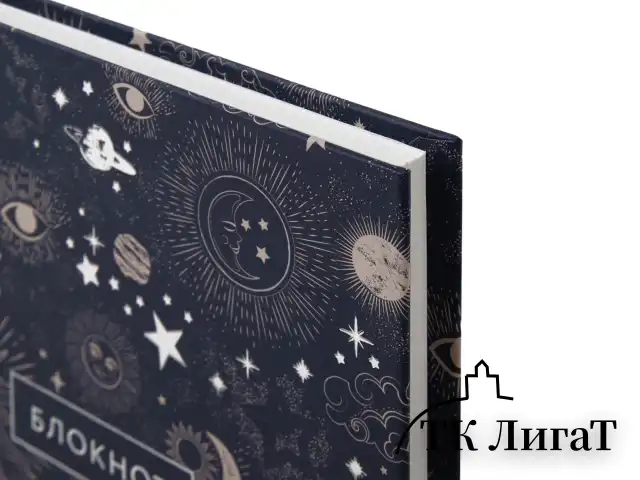 Блокнот А5 134х206 мм, 80 л., твердый, клетка, тиснение фольгой, STAFF, "Blue sky", 111612