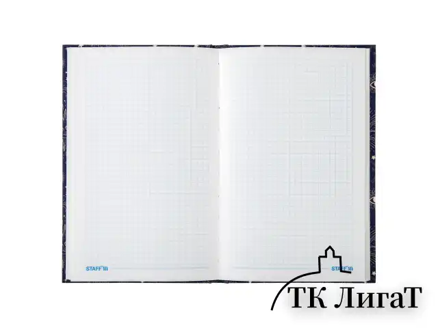 Блокнот А5 134х206 мм, 80 л., твердый, клетка, тиснение фольгой, STAFF, "Blue sky", 111612
