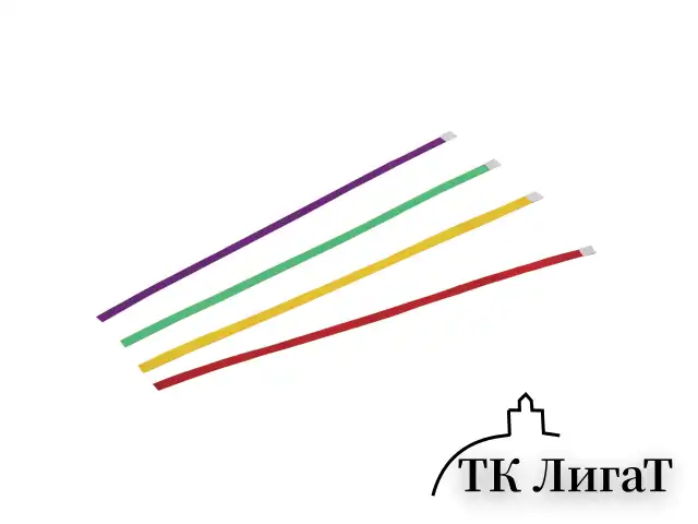 Закладки-ляссе "РАДУГА" для книг А5 (длина 28 см) ПИФАГОР, клейкий край, 4 ленты, 111648