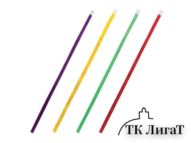Закладки-ляссе "РАДУГА" для книг А5 (длина 28 см) ПИФАГОР, клейкий край, 4 ленты, 111648