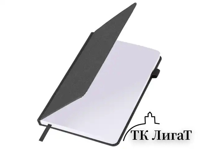 Ежедневник недатированный А5 138x213 мм BRAUBERG "Finest" под кожу, резинка, 136 л., черный, 111869