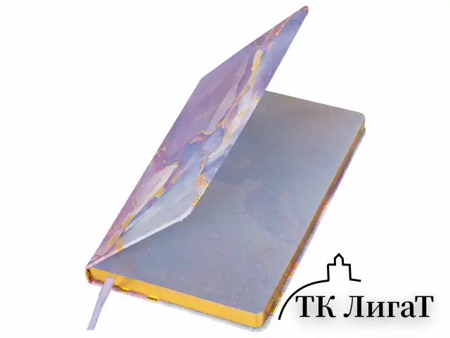 Ежедневник недатированный А5 (138х213 мм), BRAUBERG VISTA, под кожу, твердый, 136 л., "Marble", 112008