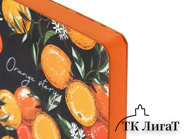 Ежедневник недатированный А5 (138х213 мм), BRAUBERG VISTA, под кожу, гибкий, 136 л., "Orange story", 112018